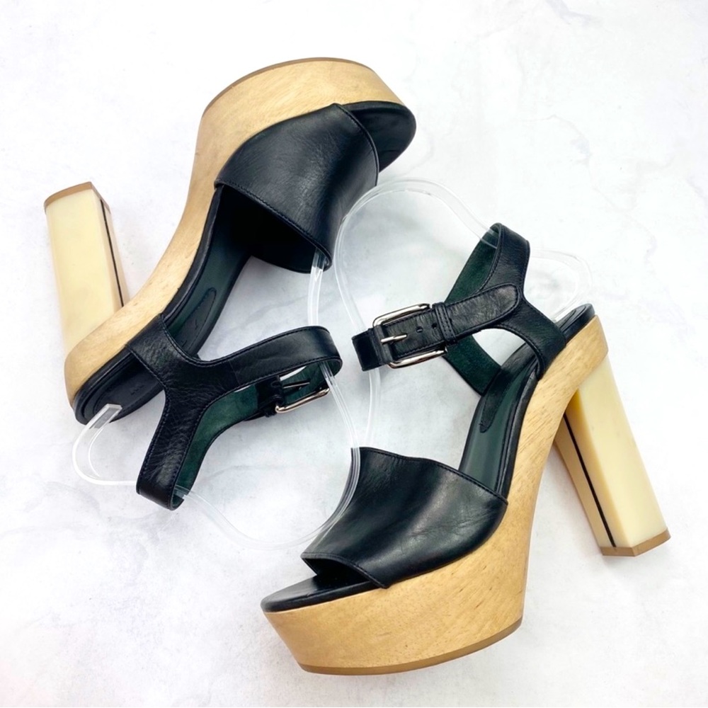 [Milly] Classic Platform Wood Sandal Heel